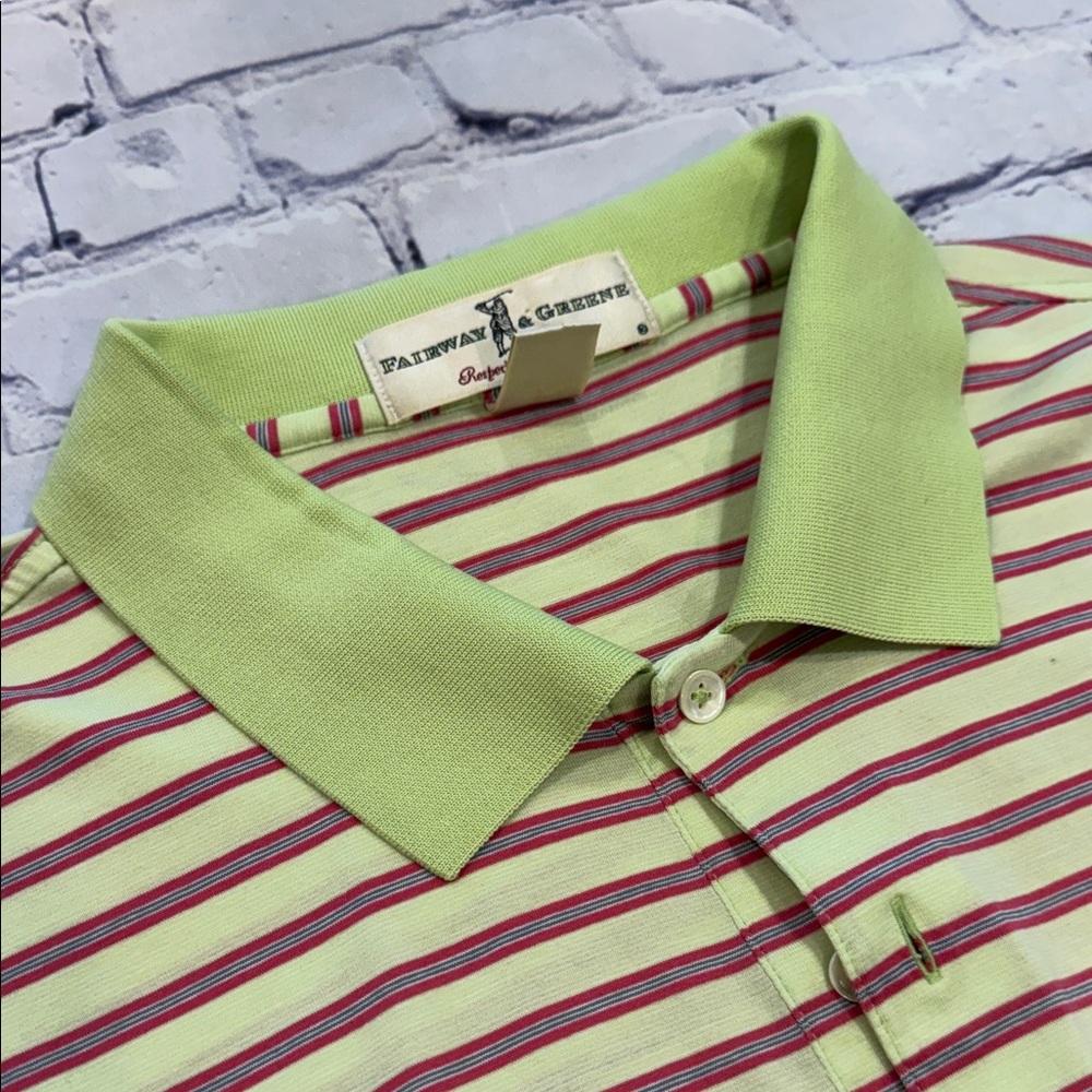 Fairway & Greene Embroidered Suttons Bay Cotton Golf Polo L